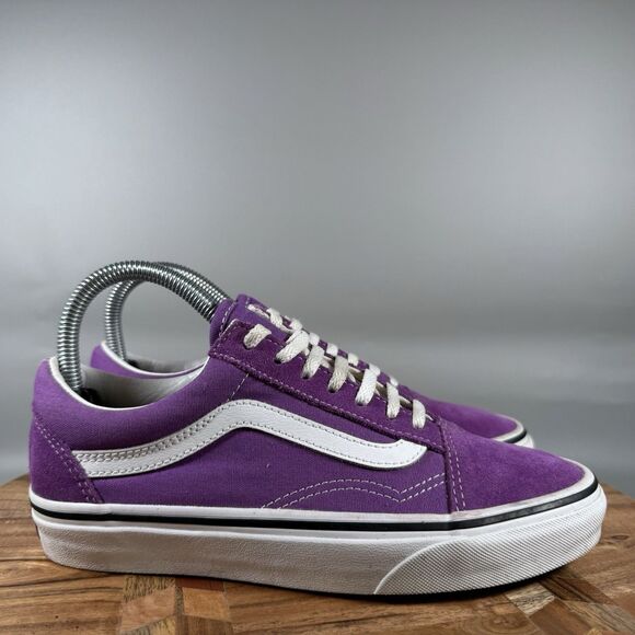 Vans Off The Wall Classic Old Skool Casual Shoes Purple Women's 6.5 - Picture 1 of 8